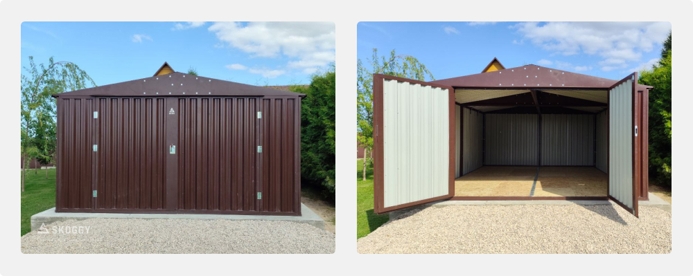 Металлический сборно-разборный гараж SKOGGY