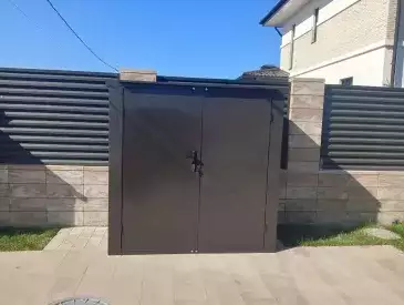 Террасный шкаф в серо-коричневом цвете в дер. Данилово, г.о. Пушкино, МО