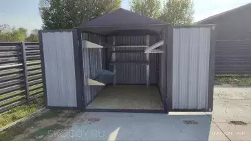 Гараж для хранения велосипедов и колес в графитовом цвете в дер. Набережная Слобода, Наро-Фоминский р-н, МО
