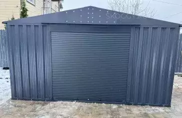 Хозблок для садовой техники, инвентаря и автомобильных шин в графитовом цвете в дер. Исаково, мун.окр. Истра, МО